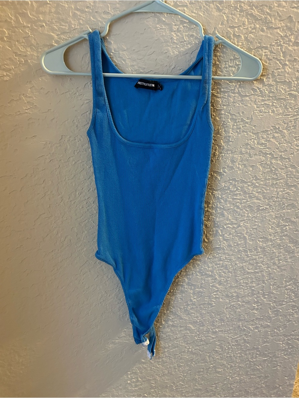 Blue Ribbed One-Piece Bodysuit